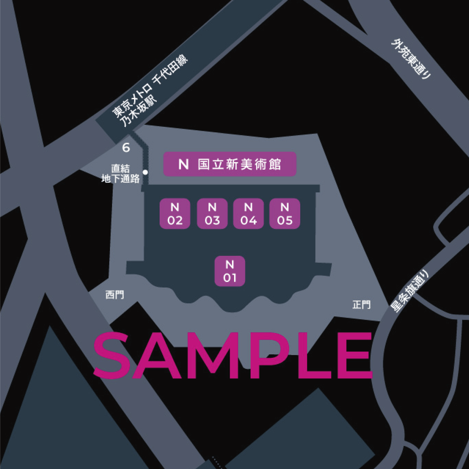 国立新美術館の地図